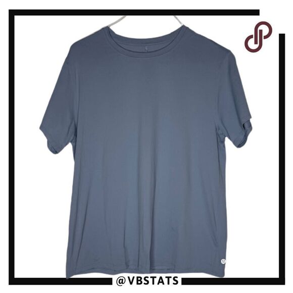 Lululemon Men's Short Sleeve Crew Neck Textured Athletic Tee Ash Gray Large - Picture 1 of 6